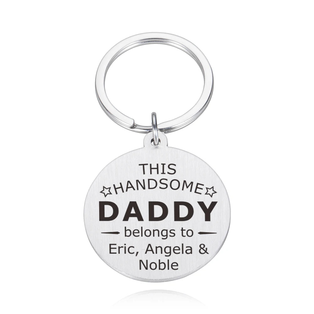 Personalized Family Reunion Key Holder Grandpa Grandma Keychains
