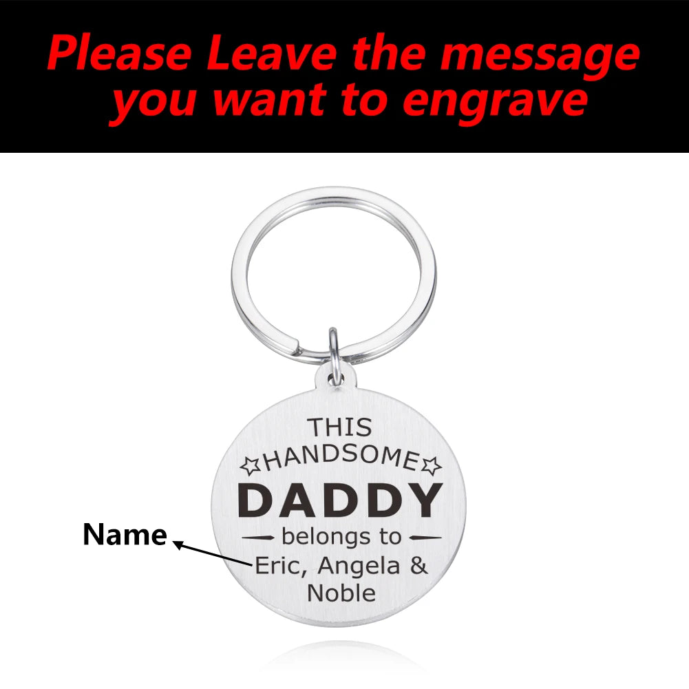 Personalized Family Reunion Key Holder Grandpa Grandma Keychains