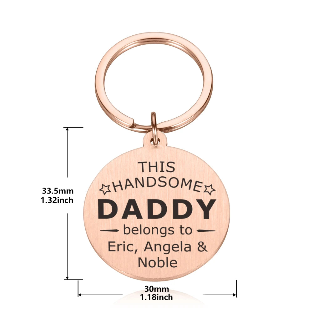 Personalized Family Reunion Key Holder Grandpa Grandma Keychains