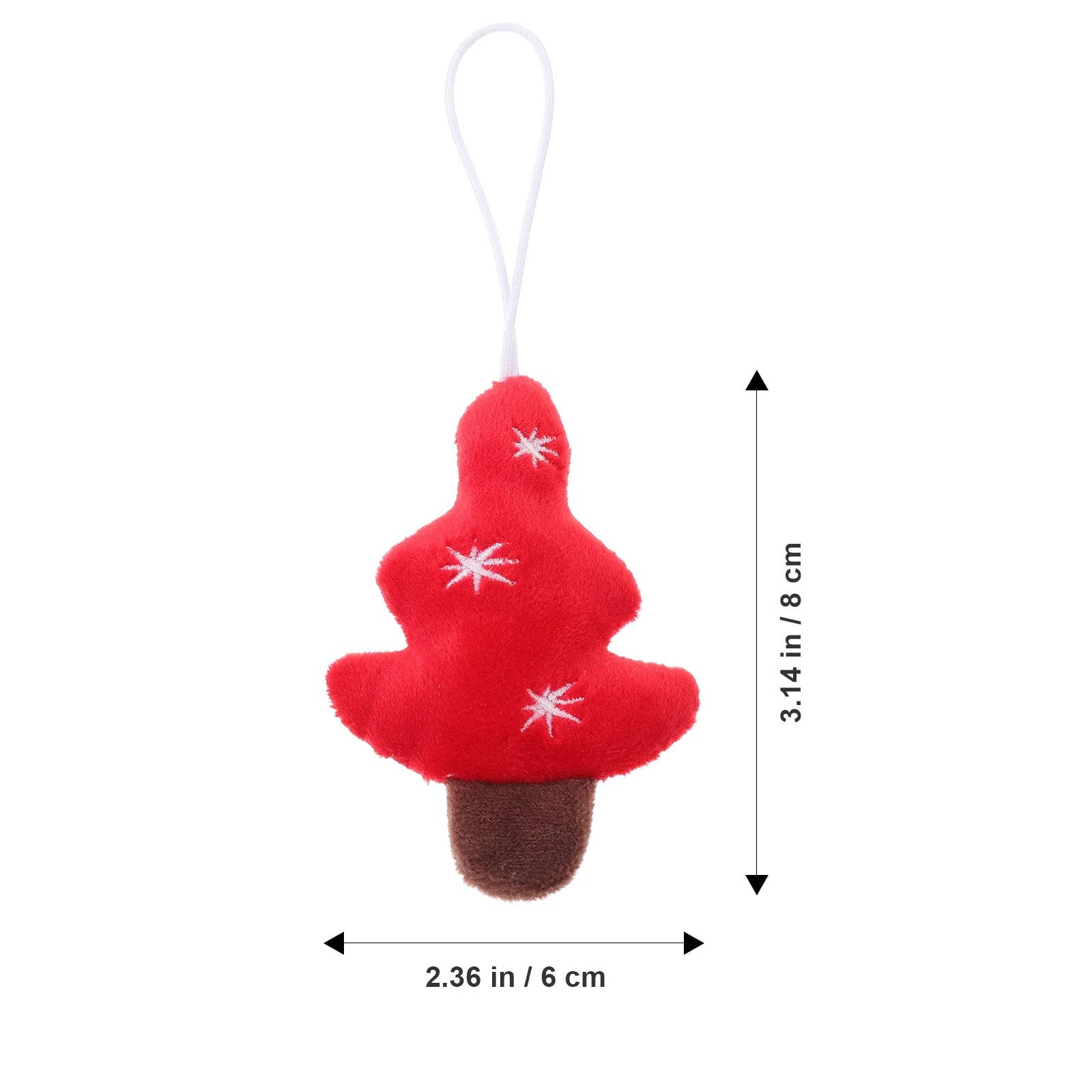 Plush Key Holder Christmas Tree Ornaments Xmas Decor Hanging Pendants