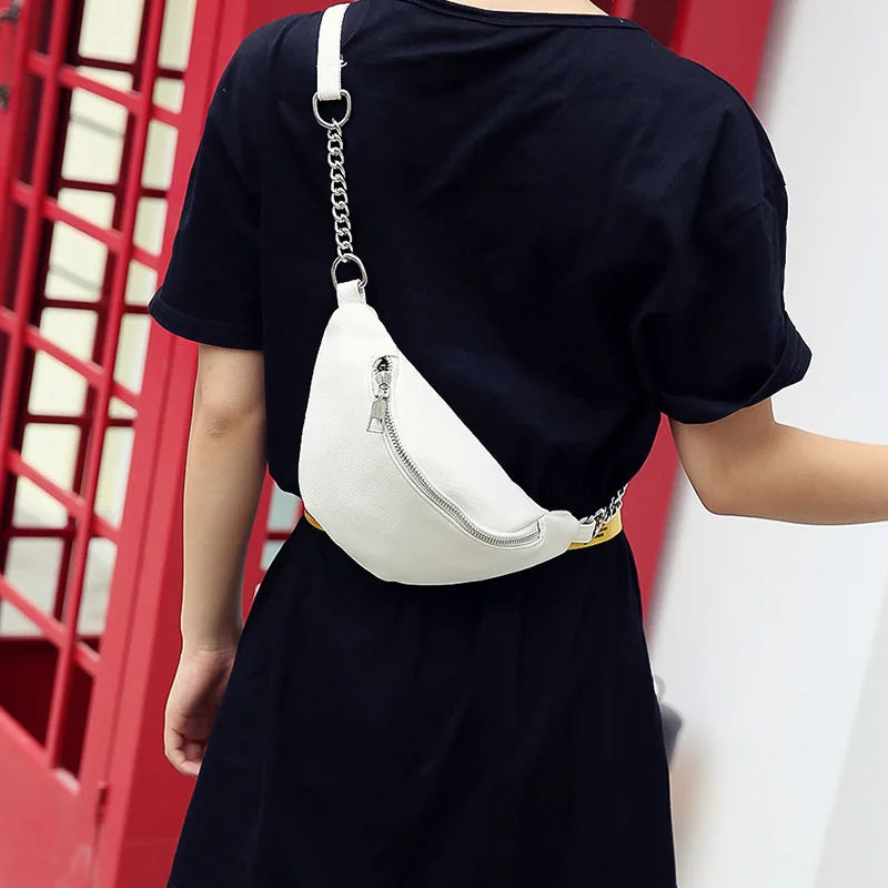 Key Pouch Waist Packs Womens Waist Bag Fanny Pack Pu Bag Belt Purse