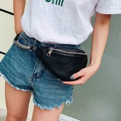 Key Pouch Waist Packs Womens Waist Bag Fanny Pack Pu Bag Belt Purse