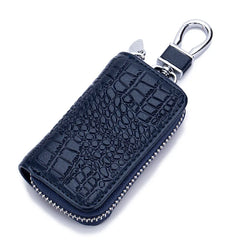 Leather Car Key Wallet Zipper Case Holder Pouch