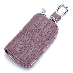 Leather Car Key Wallet Zipper Case Holder Pouch