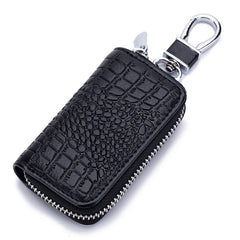Leather Car Key Wallet Zipper Case Holder Pouch