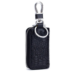 Leather Car Key Wallet Zipper Case Holder Pouch