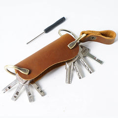 Keycord Leather Car Key Chain Buckle Car Key Ring DIY Car Accessories