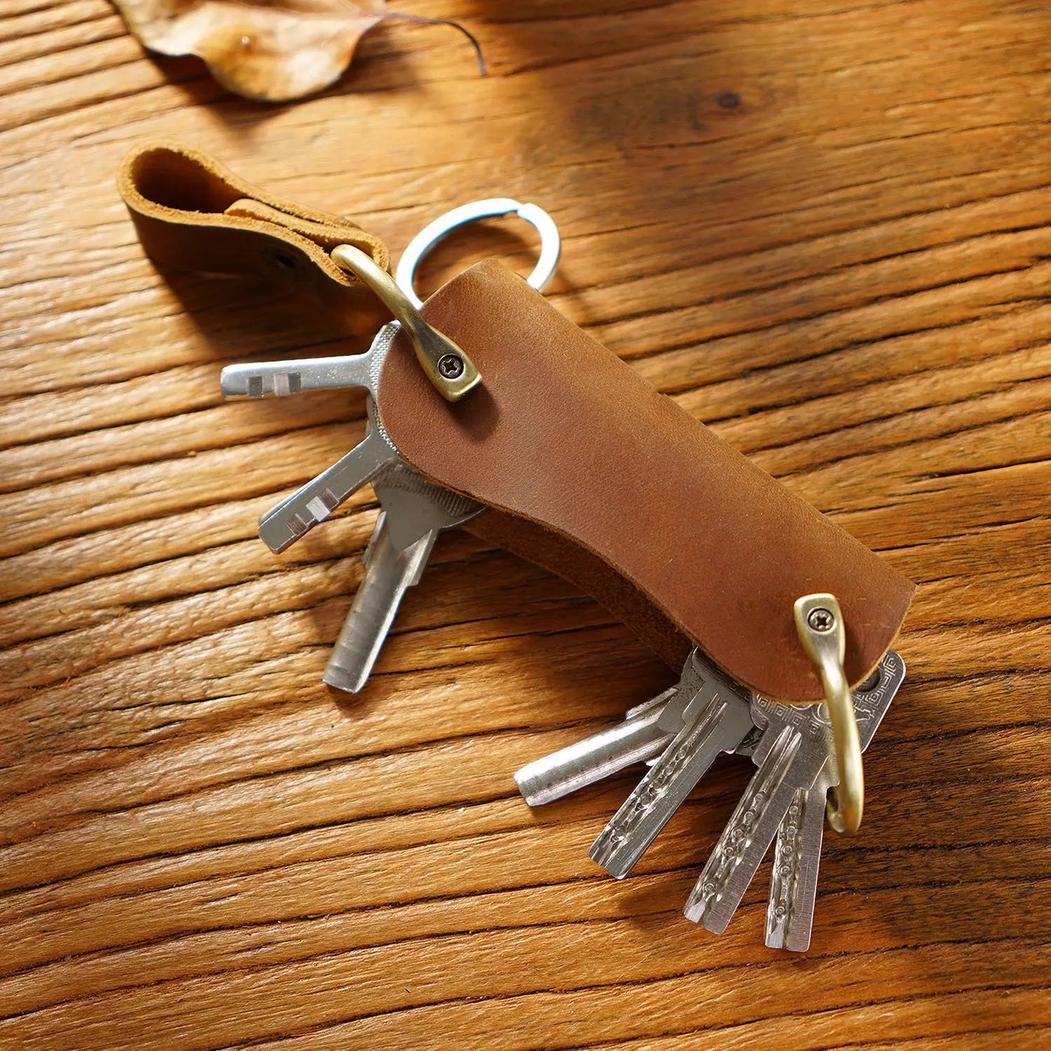 Keycord Leather Car Key Chain Buckle Car Key Ring DIY Car Accessories