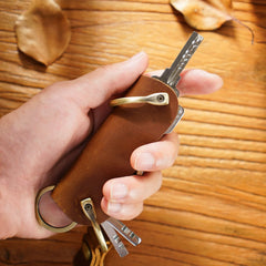 Keycord Leather Car Key Chain Buckle Car Key Ring DIY Car Accessories