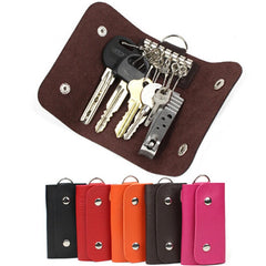 Keys Holder Organizer PU Leather Buckle Key Wallet Bag Car Keychain Women Men