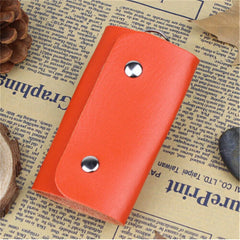 Keys Holder Organizer PU Leather Buckle Key Wallet Bag Car Keychain Women Men