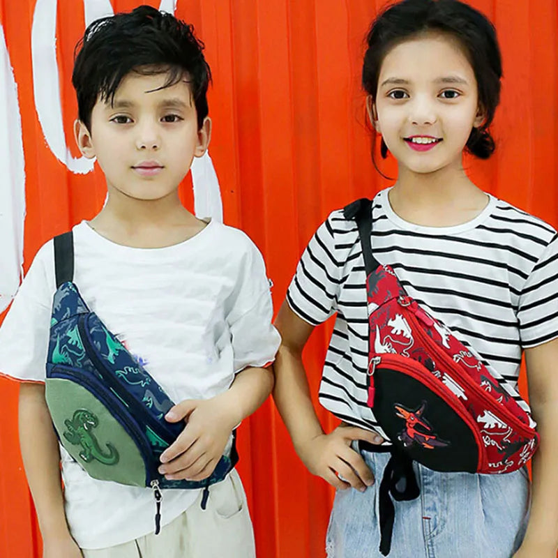 Kid Waist Bag For Girl Boy Fanny Cartoon Dinosaur Chest Bag Children Belt Bag Mo