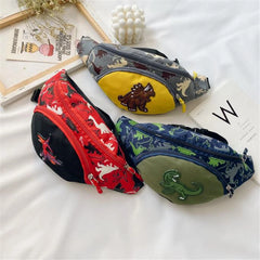 Kids Dinosaur Waist Bag Fanny Pack Baby Zipper Belt Money Pouch