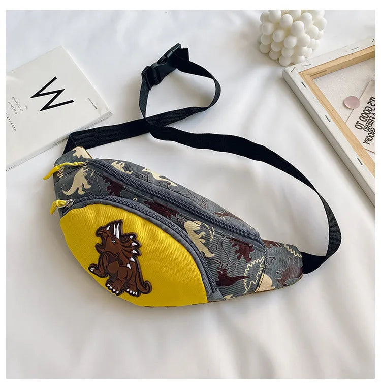 Dinosaur Waist Bag for Kids Fanny Chest Money Pouch Baby Zipper Waist Pack