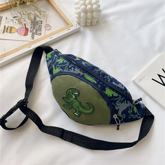 Kid Waist Bag Cartoon Dinosaur Fanny Bag Belt Pouch Zipper Waist Pack