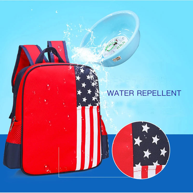 Kid's Backpack Inf Mochila Cartoon Bag Flag Kindergarten Schoolbag Girl Boys