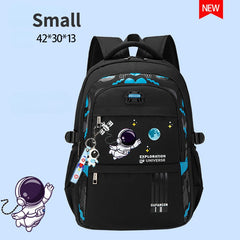 Boys Astronaut Backpack Waterproof Book Bag Cartoon Pendant Schoolbag