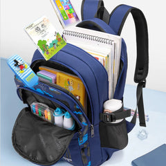 Boys Astronaut Backpack Waterproof Book Bag Cartoon Pendant Schoolbag