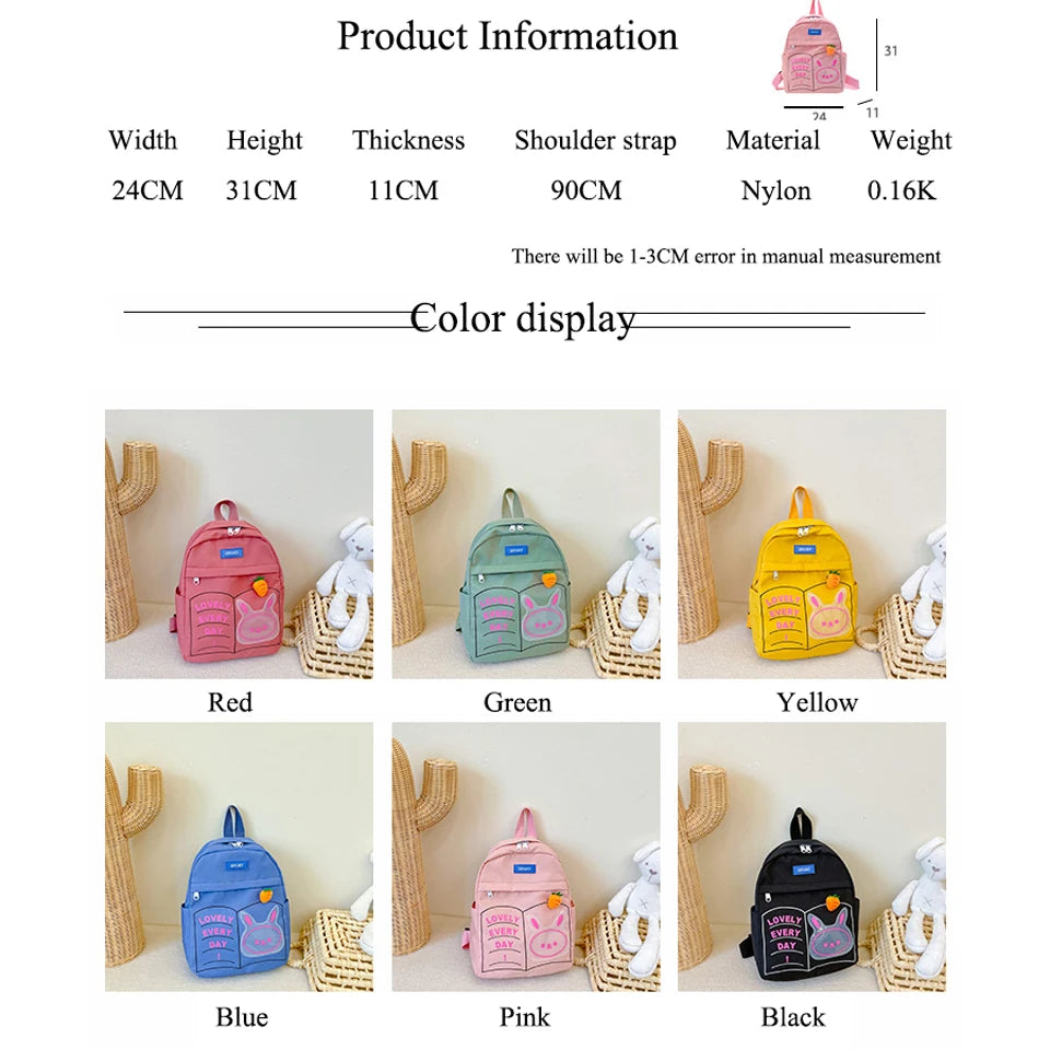 Kids Backpack Kindergarten Schoolbag Girls Boy Baby Travel Backpack