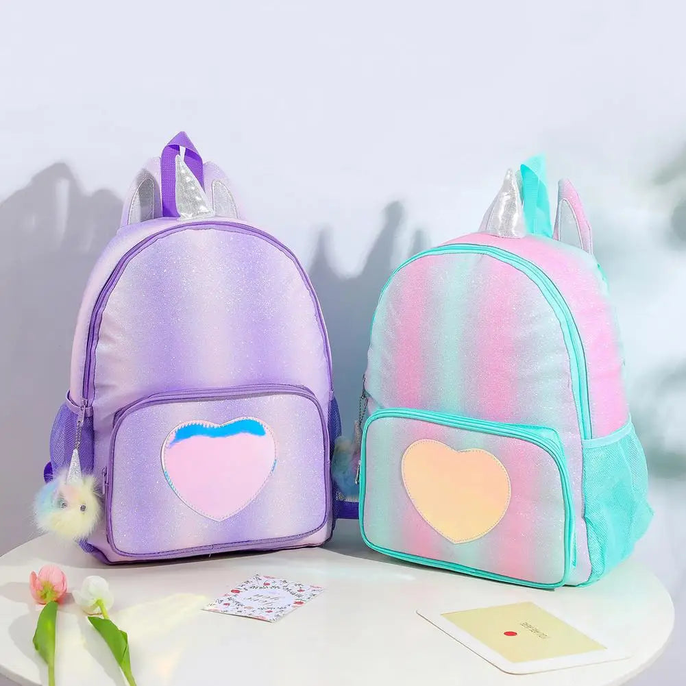 Girls Lightweight School Backpack with Chest Strap