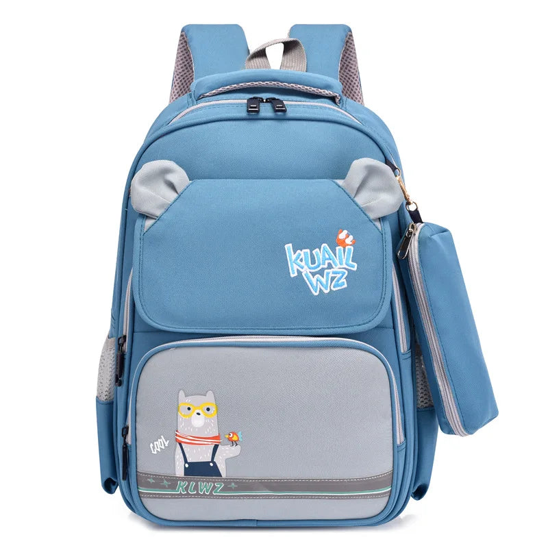 Kids Backpack Primary School Bags Orthopedic Waterproof Big Book Bag
