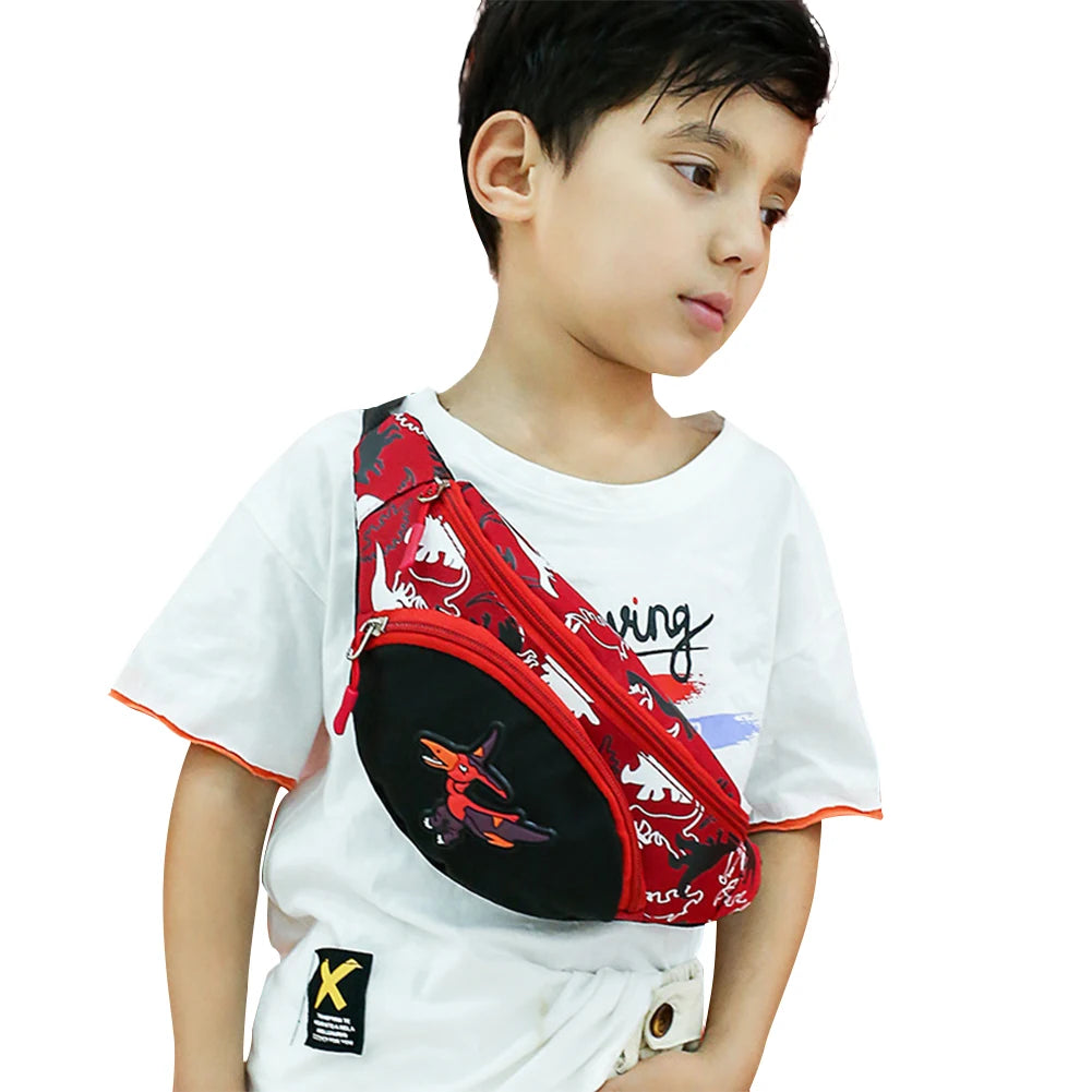 Kids Dinosaur Waist Bag, Cute Crossbody Purse for Outdoor Activities