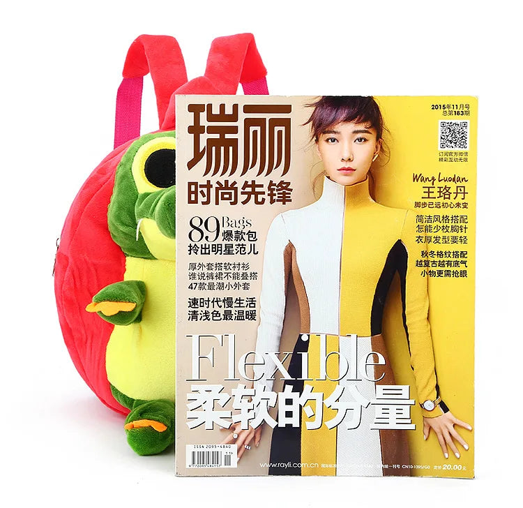 3D Plush Dinosaur Backpack Kids Boys Girls School Bag Mochila Escolar