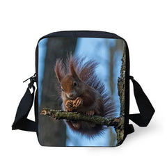Kids Casual Squirrel Printed Mini Messenger Bag Small Shoulder Girl