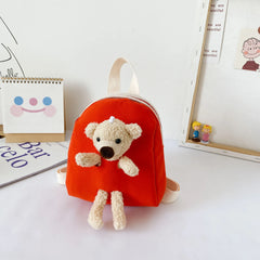 Children Plush Backpack Cartoon Lovely Baby Toddler School Bag