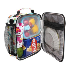 Cartoon Car Printed Boys Girls Lunch Bag Insulated