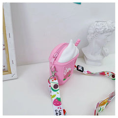 Kids Crossbody Bags Messenger Bag Fruit Print Ice Cream Shaped Shoulder Bag
