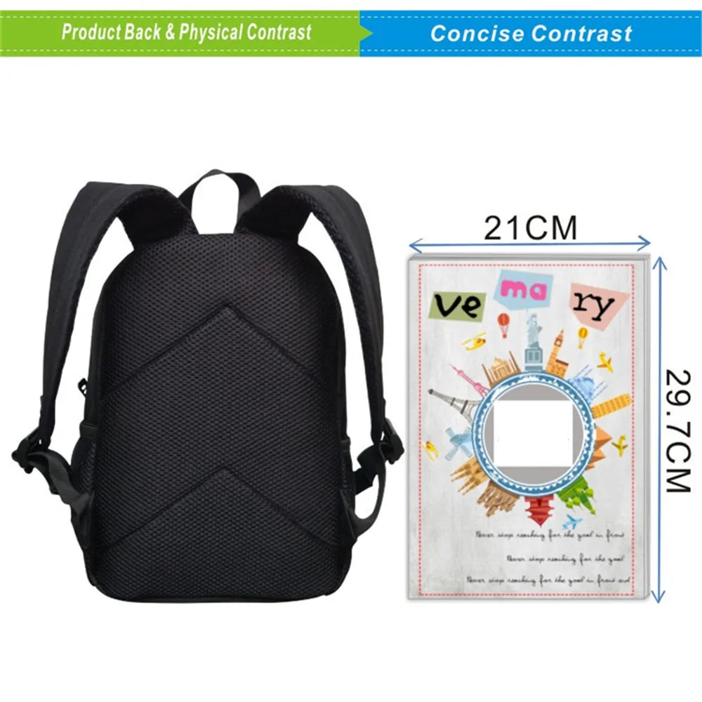Kids FNF Backpack Music Rhythm Game Kindergarten Bag Boys Girls Bookbags