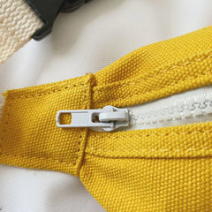 Girls Casual Canvas Waist Bag Zip Chest Pack Lightweight Shoulder Pouch