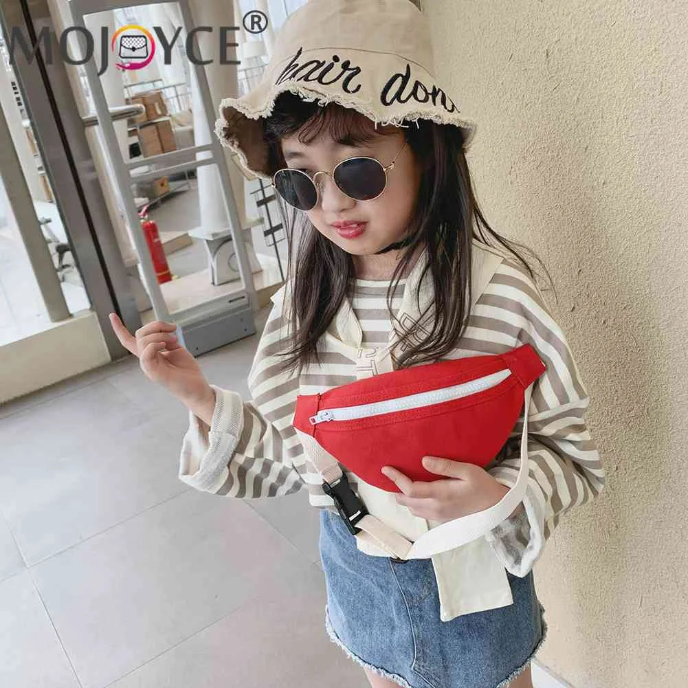 Girls Casual Fanny Waist Bag Canvas Chest Belt Pack Zipper Shoulder Crossbody Po