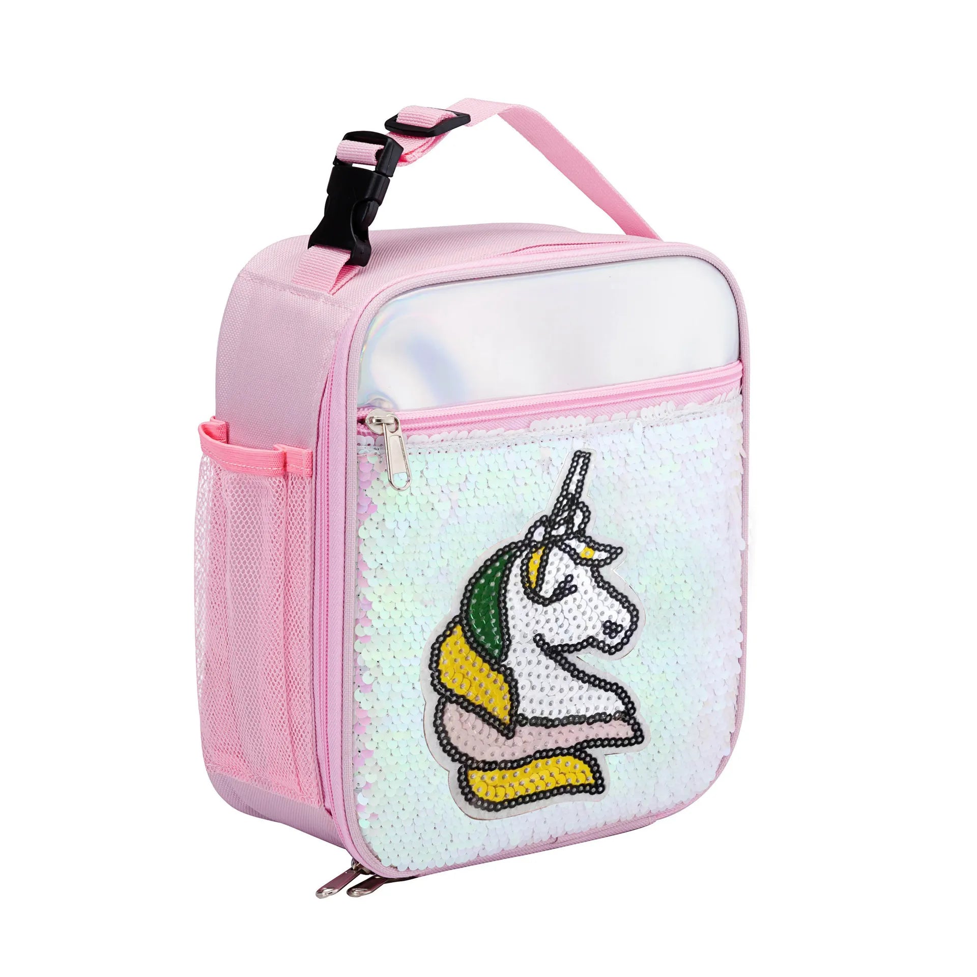 Sequins Insulated Lunch Bag for Kids Women