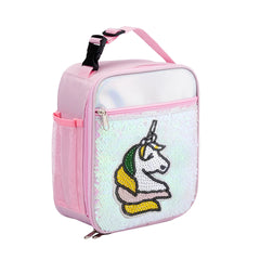 Sequins Insulated Lunch Bag for Kids Women