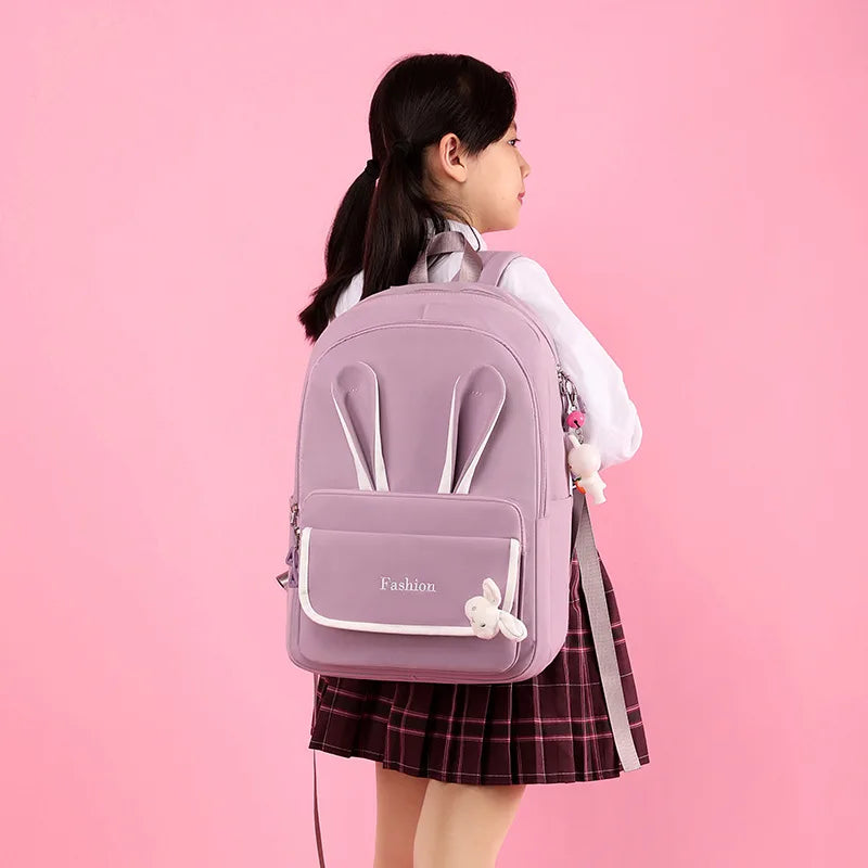 Kids Rabbit Backpack for Girls School Book Bag Waterproof Lightweight