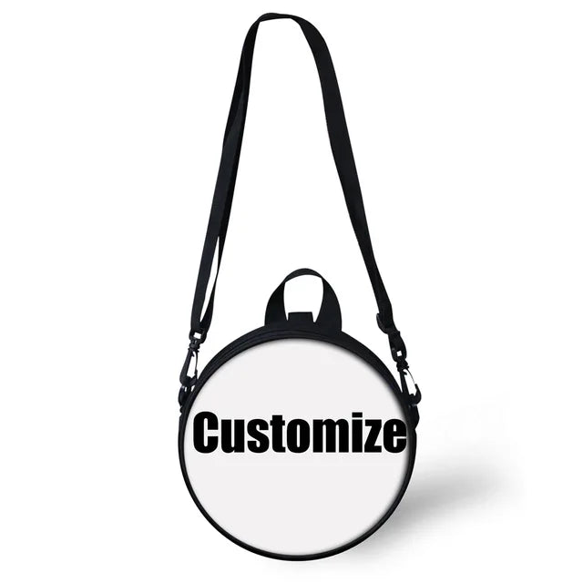 Kids Round Shape Book-Bags Little Cats Pattern Girls School Bags