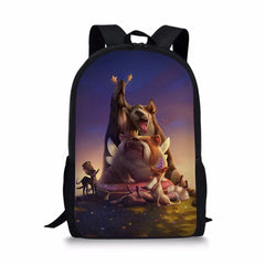 Kids School Bags Bulldogs Prints Pattern Children's Travel Backpack