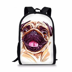 Little Bulldogs Print School Backpack for Boys