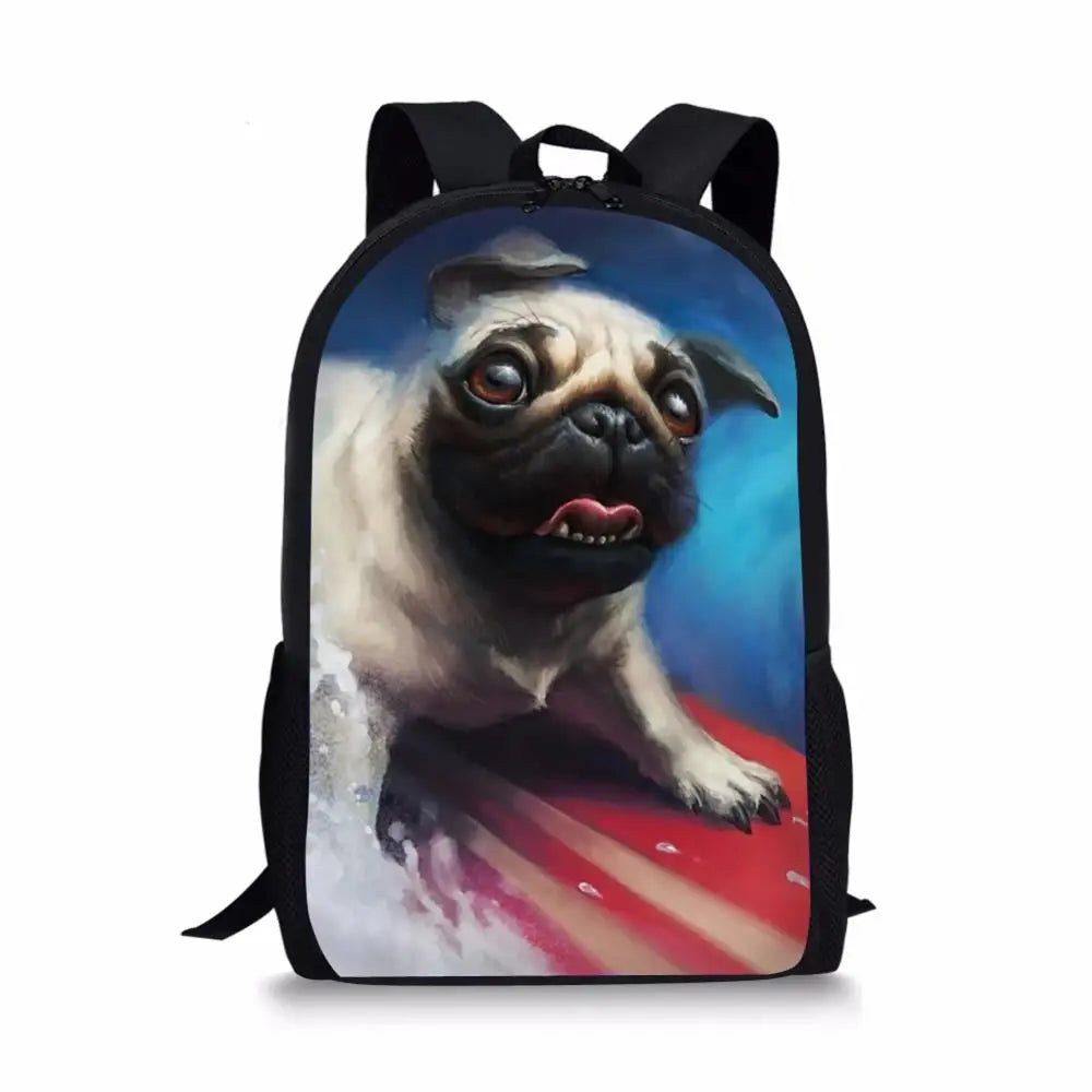 Bulldogs Print Kids School Backpack for Boys
