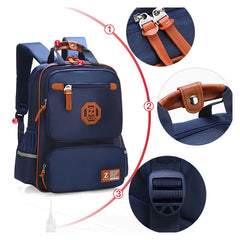 Boys School Backpack Orthopedic Waterproof Nylon Bookbag