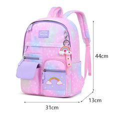 Cartoon Clouds Backpack Girl Print Waterproof Schoolbag Kids Book Bag