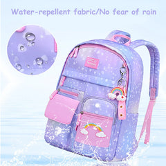 Cartoon Clouds Backpack Girl Print Waterproof Schoolbag Kids Book Bag