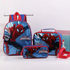 Spider-Man Boys Cartoon Schoolbag Baby Backpack 3 pcs/sets