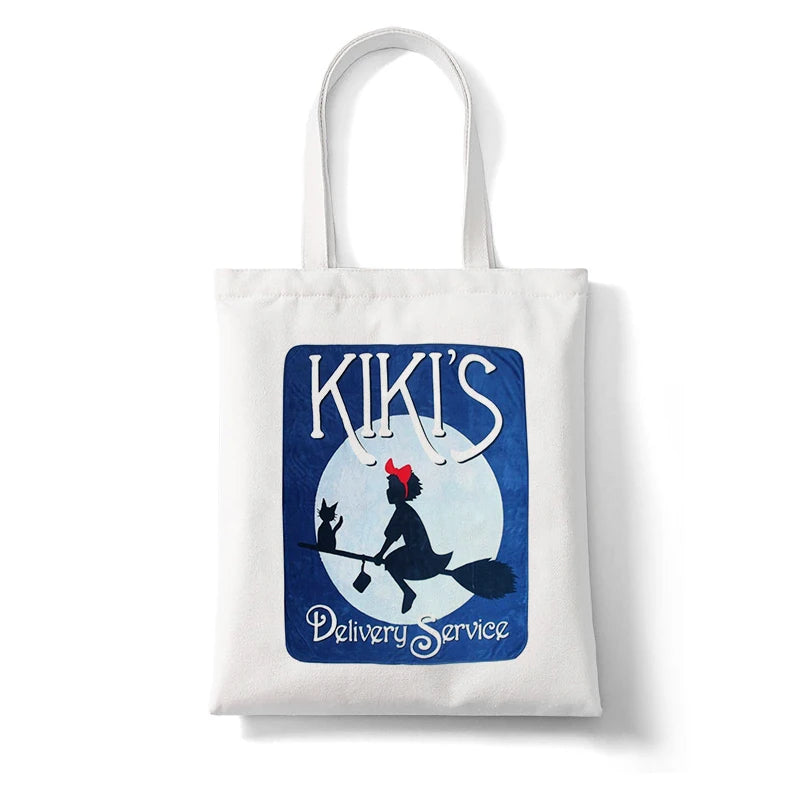 Kiki'S Service Totoro Studio Anime Canvas Shopper Bag