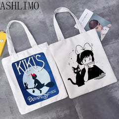 Kiki'S Service Totoro Studio Anime Canvas Shopper Bag