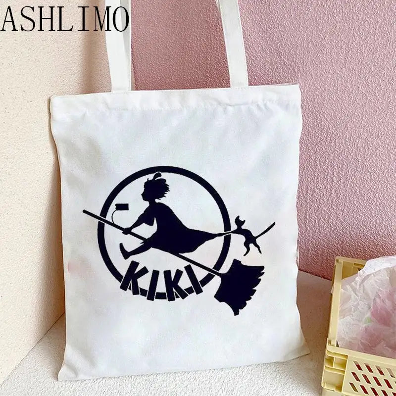 Kiki'S Service Totoro Studio Anime Canvas Shopper Bag