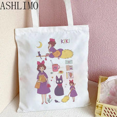 Kiki'S Service Totoro Studio Anime Canvas Shopper Bag