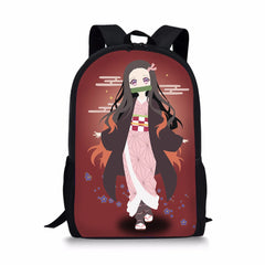 Kimetsu No Yaiba Pattern School Backpack for Kids